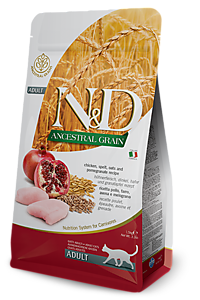 Фармина N&D CAT Low Grain для кошек с курицей и гранатом 1,5кг