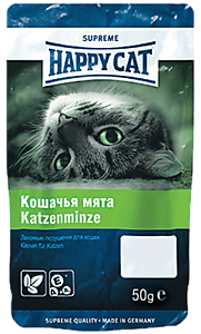 HAPPY CAT  Лакомые подушечки /кошачья мята/ "Хэппи Кэт" - 50 г