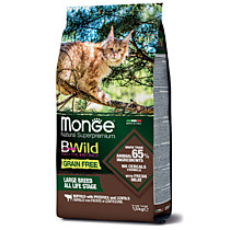 Monge Cat BWild GRAIN FREE беззерновой корм из мяса буйвола для крупных кошек всех возрастов 1,5 кг