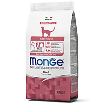 Monge Cat Monoprotein Sterilised Beef корм для стерилизованных кошек с говядиной 1,5 кг