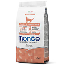 Monge Cat Monoprotein корм для взрослых кошек с лососем 1,5 кг