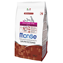 Monge Dog Speciality Extra Small корм для взрослых собак миниатюрных пород ягненок с рисом и картофелем 2,5 кг