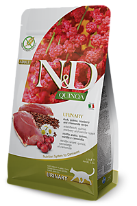 Фармина N&D CAT QUINOA Для кошек утка и киноа профилактика МКБ 300гр