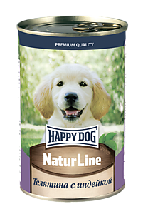 Happy Dog Natur Line Телятина с индейкой для щенков  (НФКЗ) - 0,41 кг