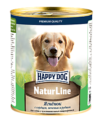 Happy Dog Natur Line Ягненок с сердцем, печенью и рубцом - консервы для собак (НФКЗ) - 0,97 кг