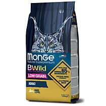 Monge Cat BWild LOW GRAIN низкозерновой корм из мяса зайца для взрослых кошек 1,5 кг