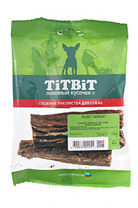 TIT BIT Вымя говяжье - мягкая упаковка лакомство для собак 0,045 кг