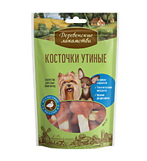 ДЕРЕВЕНСКИЕ ЛАКОМСТВА для мини-пород, Косточки Утиные 60 гр.