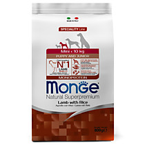 Monge Dog Monoprotein Mini корм для щенков мелких пород ягненок с рисом и картофелем 800г