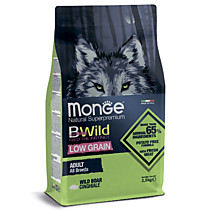 Monge Dog BWild LOW GRAIN низкозерновой корм из мяса дикого кабана для взрослых собак всех пород 2,5 кг (30489)
