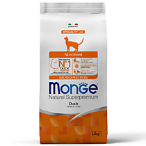 Monge Cat Monoprotein Sterilised Duck корм для стерилизованных кошек с уткой 1,5 кг