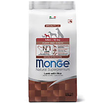 Monge Dog Monoprotein Mini корм для щенков мелких пород с ягненком и рисом 2,5 кг