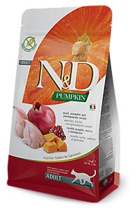 Фармина N&D CAT PUMKIN для кошек с перепелом, гранатом и тыквой 300гр
