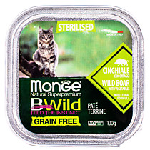 Monge Cat Bwild Grain free беззерновые консервы из кабана с овощами для кошек 100г