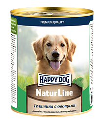 Happy Dog Natur Line Телятина с овощами - консервы для собак (НФКЗ) - 0,97 кг