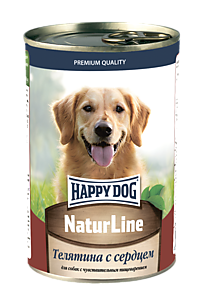Happy Dog Natur Line Телятина с сердцем  для собак (НФКЗ) - 0,41 кг
