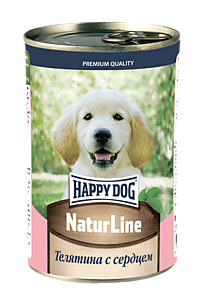 Happy Dog Natur Line Телятина с сердцем для щенков  (НФКЗ) -0,41 кг