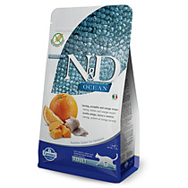 Фармина N&D CAT OCEAN PUMKIN для кошек с сельдью, апельсином и тыквой 1,5кг