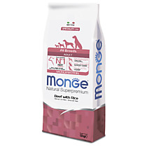 Monge Dog Monoprotein All Breeds Beef and Rice корм для собак всех пород говядина с рисом 12 кг