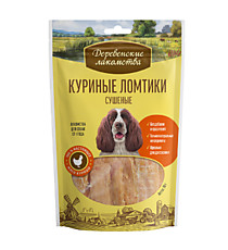 ДЕРЕВЕНСКИЕ ЛАКОМСТВА Куриные ломтики сушеные, 100 гр. (для собак)