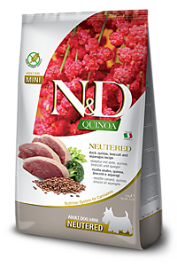 Фармина N&D DOG QUINOA Мини для собак стерил. и кастр. утка и киноа 800гр