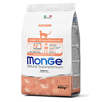 Monge Cat Monoprotein корм для взрослых кошек с лососем 400г