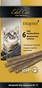 EDEL CAT  Колбаски  /курица индейка дрожжи/  Э/К  -  1х6