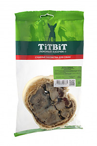 TIT BIT Вымя говяжье - мягкая упаковка лакомство для собак 0,045 кг Крутон говяжий - мягкая упаковка лакомство для собак 0,12 кг
