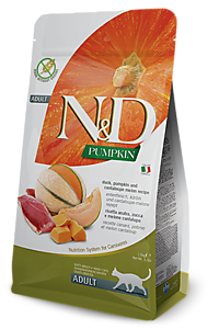 Фармина N&D CAT PUMKIN для кошек с уткой, тыквой и мускусной дыней 1,5кг