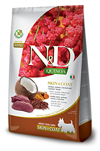 Фармина N&D DOG QUINOA Мини для собак оленина и киноа для здоровья кожи и шерсти 800гр